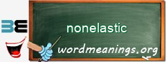 WordMeaning blackboard for nonelastic